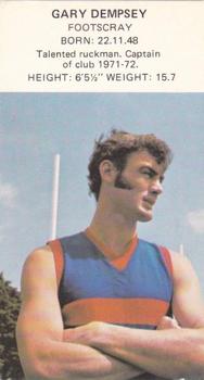 1974 Dinkum Pies Footballer of the Week #NNO Gary Dempsey Front